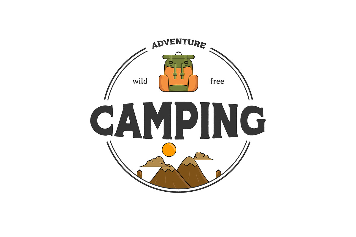 simple emblem camping logo vector, a Branding & Logo Template by Pyruos ID