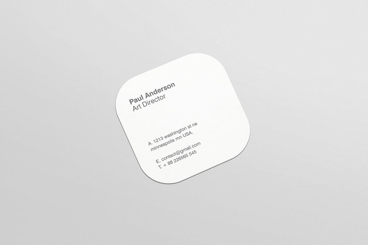 Square Business Card Mockups, a Print Template by resumetemplathttps://d3es (Photo 2 of 6)