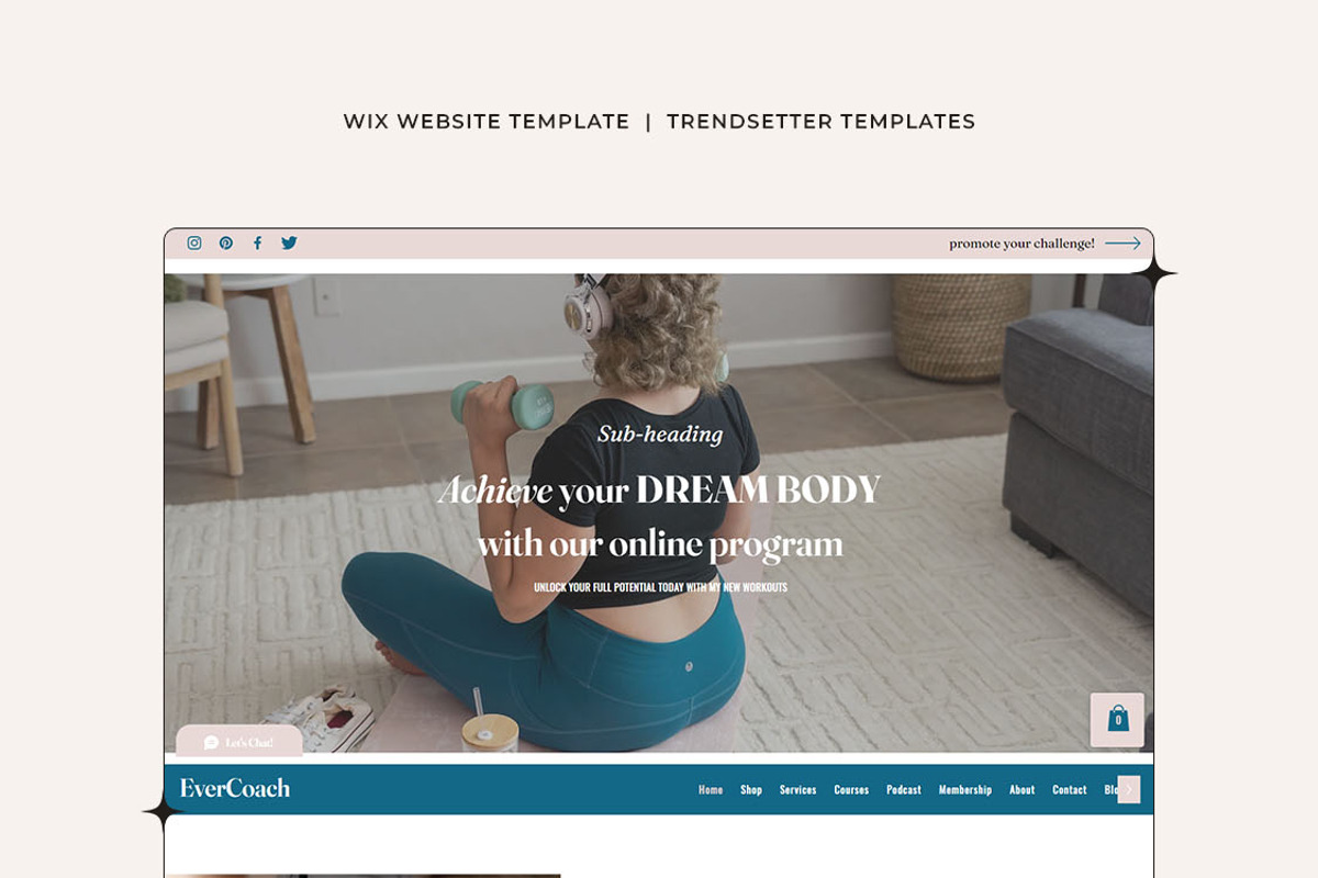 EverCoach Wix Website Template, a Wix Template by Girl Boss From Home (Photo 1 of 7)
