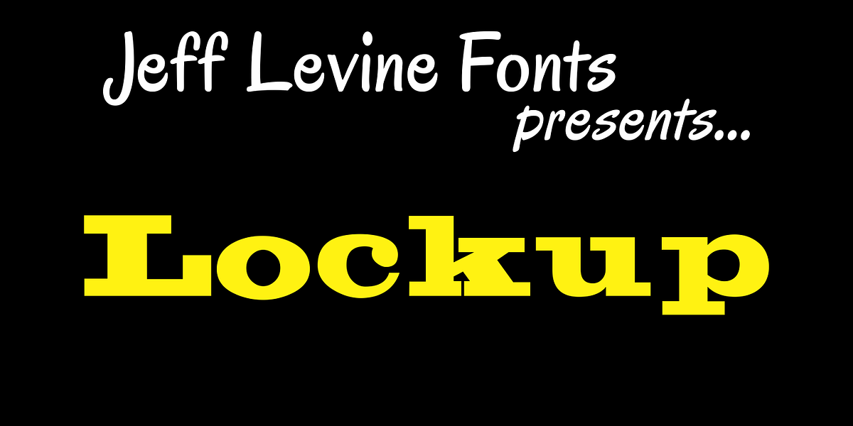 Lockup JNL, a Slab Serif Font by Jeff Levine Fonts