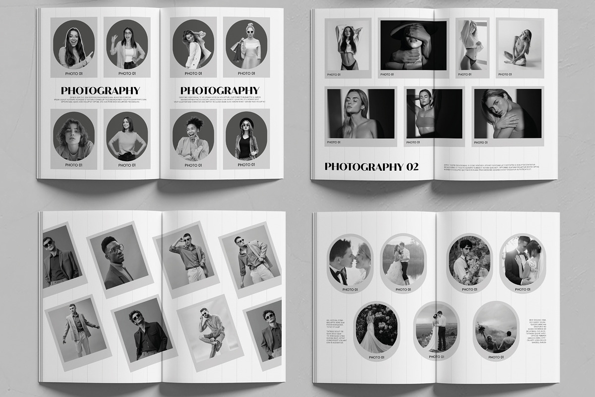 Photobook Collage Layout Template, a Brochure Template by MightyDesign (Photo 3 of 6)