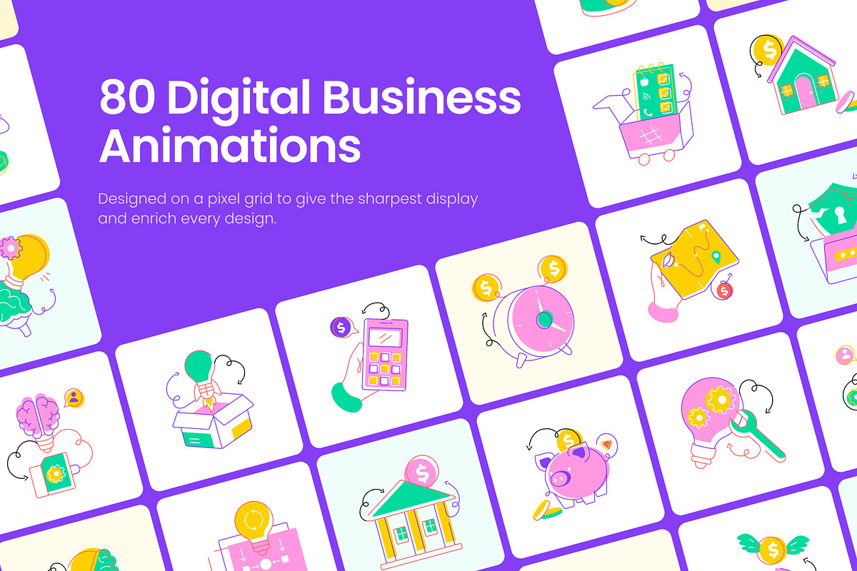 Animated Digital Business Icons, a Duotone Icon by Vectors Market (Photo 1 of 4)