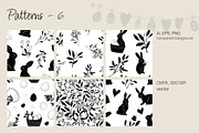 Spring Bunny & Floral Clipart Set, an Animal Illustration by Tmeta Design (Thumbnail 6 of 11)
