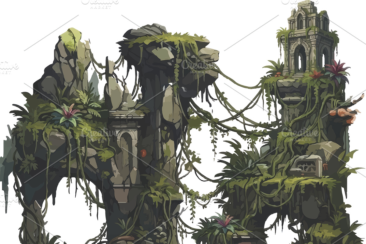 Abandoned Jungle Bridge Fantasy, a Background Graphic by 3D assets for your awesom (Photo 1 of 3)