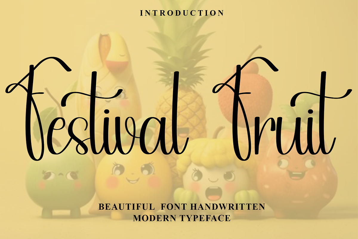 Festival Fruit, a Handwritten Font by InermediaSTUDIO (Photo 1 of 8)