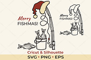 Merry Fishmas SVG Christmas Fishing, an Object Graphic by TanchaArt (Thumbnail 1 of 7)