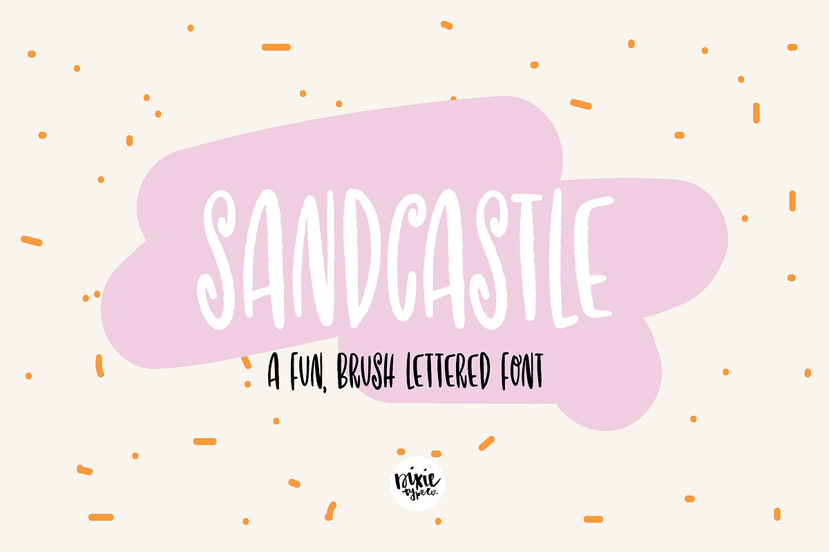 SANDCASTLE Hand Lettered Brush Font