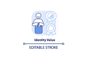 Identity Value Blue Concept Icon