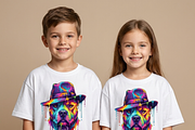 Colorful Pitbull Fedora Art, a Shirt Mockup by Vector Stall (Thumbnail 8 of 15)