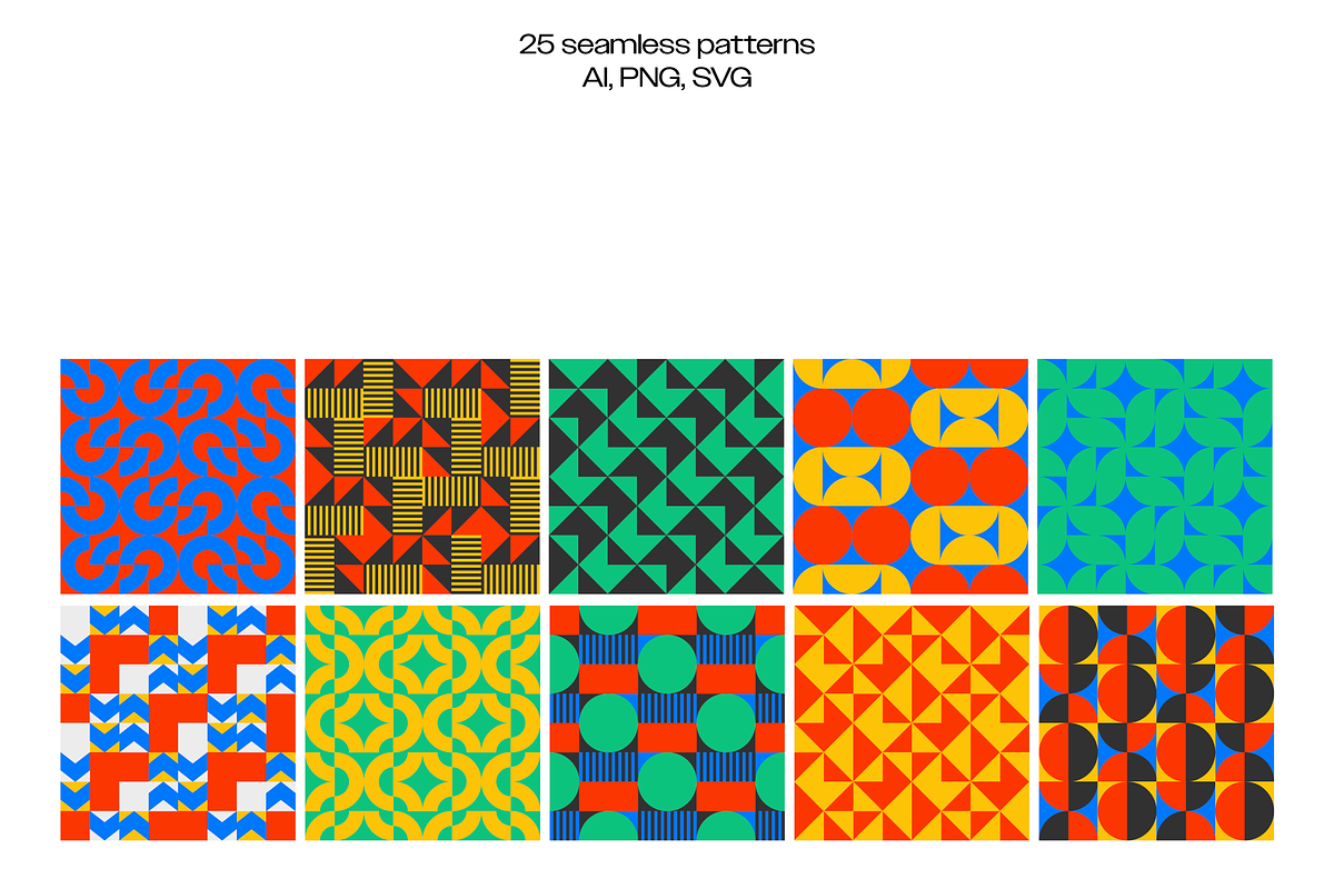 BRICKS-Geometric Pattern Collection, a Pattern Graphic by Katedsgn (Photo 7 of 12)