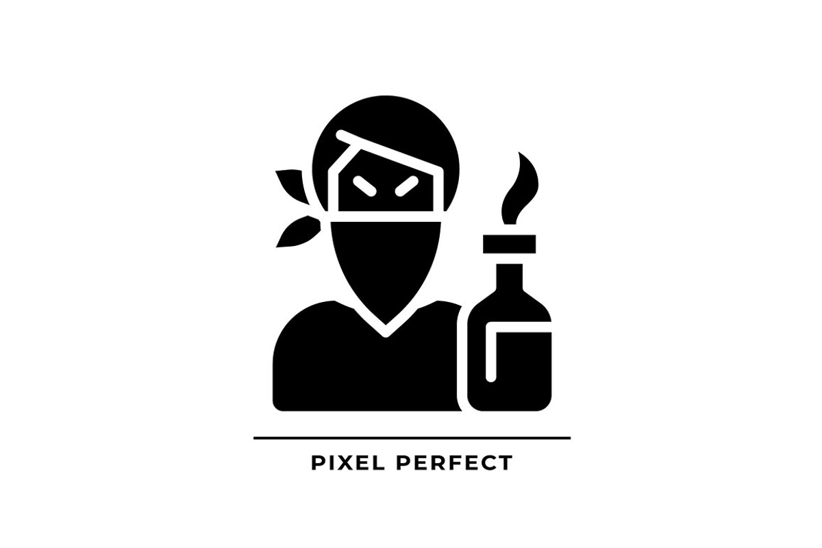 Rebel black glyph icon, an Icon by IMG Visuals