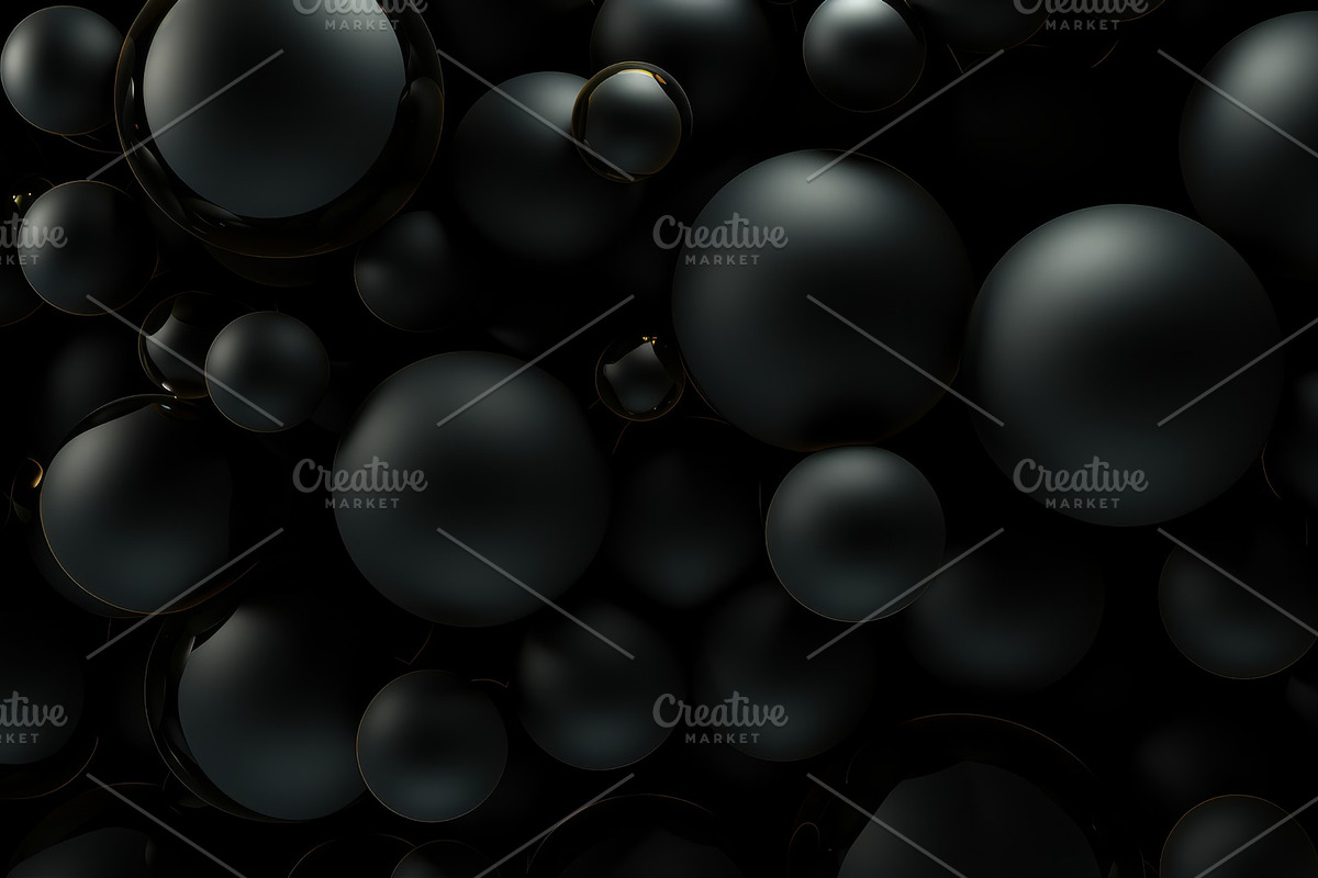41 Black spheres illustrations, an Object Illustration by Handmadefont (Photo 11 of 41)