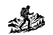 50 Hiking Silhouette Bundle, a Person Illustration by Amazin_art (Thumbnail 3 of 14)