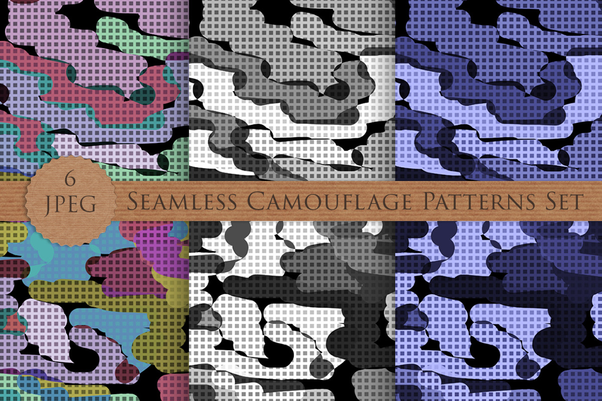 CAMOUFLAGE seamless patterns set, a Pattern Graphic by Futurel (Photo 6 of 6)