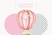 Hot Air Balloon Clipart, a Transportation Illustration by TitaLivingArt (Thumbnail 6 of 11)