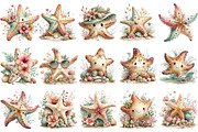 Whimsical Summer Starfish Clipart, an Illustration by OK Design (Thumbnail 3 of 6)