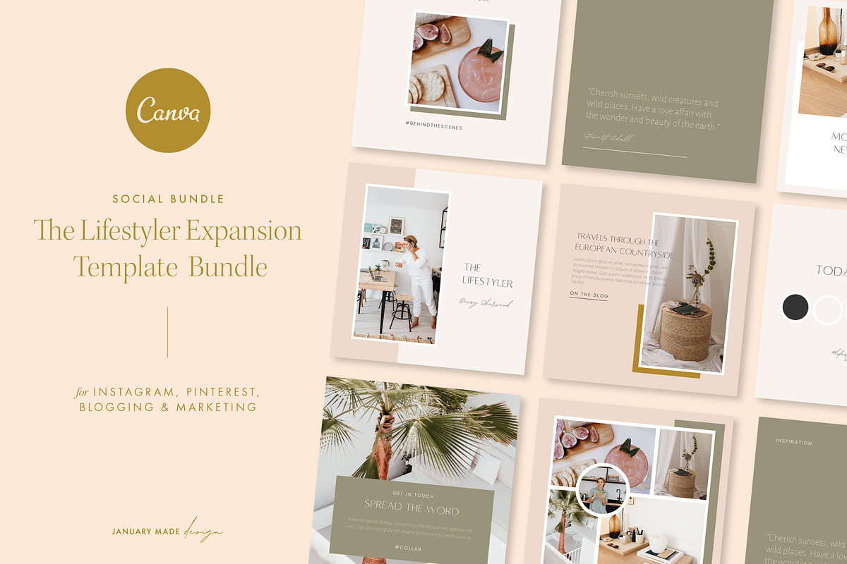 CANVA Template Bundle • Lifestyler, a Social Media Template by January Made Design (Photo 1 of 17)