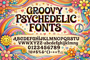 groovy psychedelic Retro fonts, a Script Font by RAHMAT (Thumbnail 2 of 8)