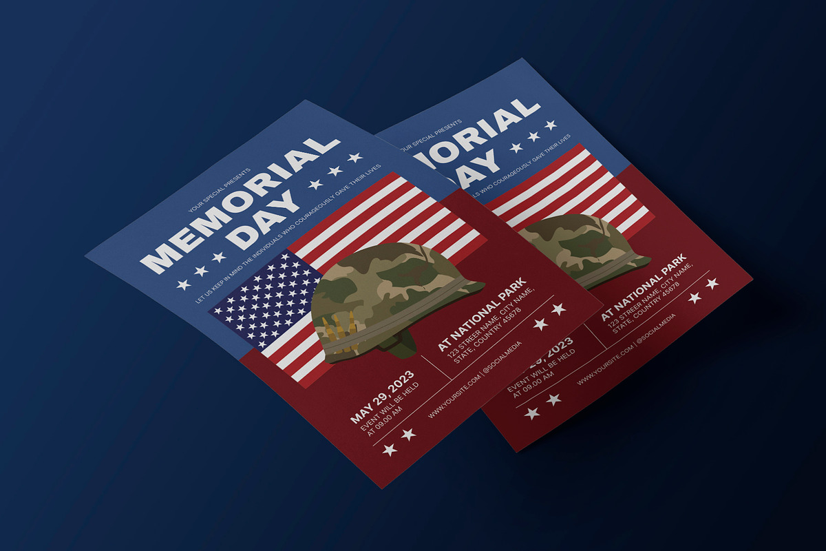 Memorial Day Flyer, a Flyer Template by Neermana (Photo 3 of 4)