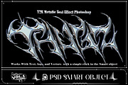 Chrome Metal Text Effect PSD, a Brushes & More by one-touch (Thumbnail 1 of 2)
