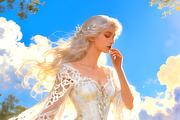 Maiden in a Meadow, a Person Illustration by Sharon Schwalbe (Thumbnail 2 of 2)