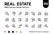Real Estate Icons, an Outline Icon by Brickclay (Thumbnail 1 of 9)