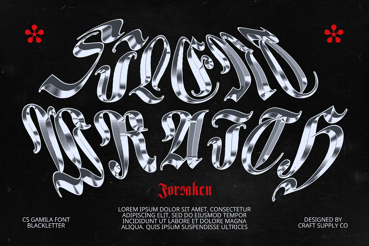 CS Gamila – Blackletter Font, a Blackletter Font by Craft Supply Co. (Photo 6 of 8)