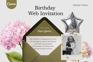 Birthday Party Website Invitation