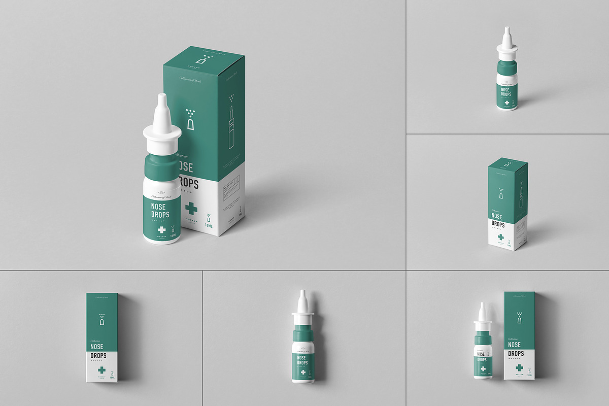 Nose Drops Mock-up, a Cups & Container Mockup by Yogurt86 (Photo 1 of 11)