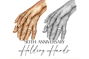 Wedding 50th Anniversary Grandparent, a Person Illustration by EkaterinaViArt