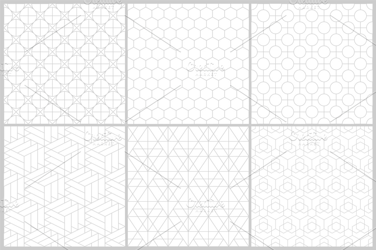 Geometric seamless symmetry patterns, a Pattern Graphic by ExpressShop