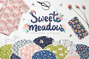 Sweet meadow patterns, a Pattern Graphic by Cozy pattern shop (Thumbnail 1 of 8)