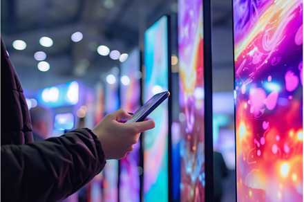 person using smartphone, vague expo, a Technology Photo by Sergey Kotenev