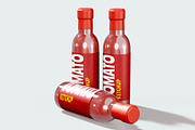 Sauce Bottle Mockup, a Packaging Mockup by SLAB! Design (Thumbnail 5 of 7)