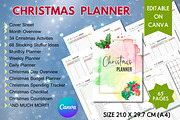 Editable Christmas Planner - Canva, a Templates & Theme by Adalin Shop (Thumbnail 1 of 12)