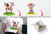 Happy Cow Face Clipart, a Graphic by Artnoy (Thumbnail 3 of 5)