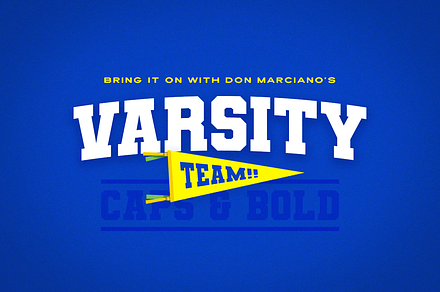 Varsity Team Sports Font, a Font by DonMarciano