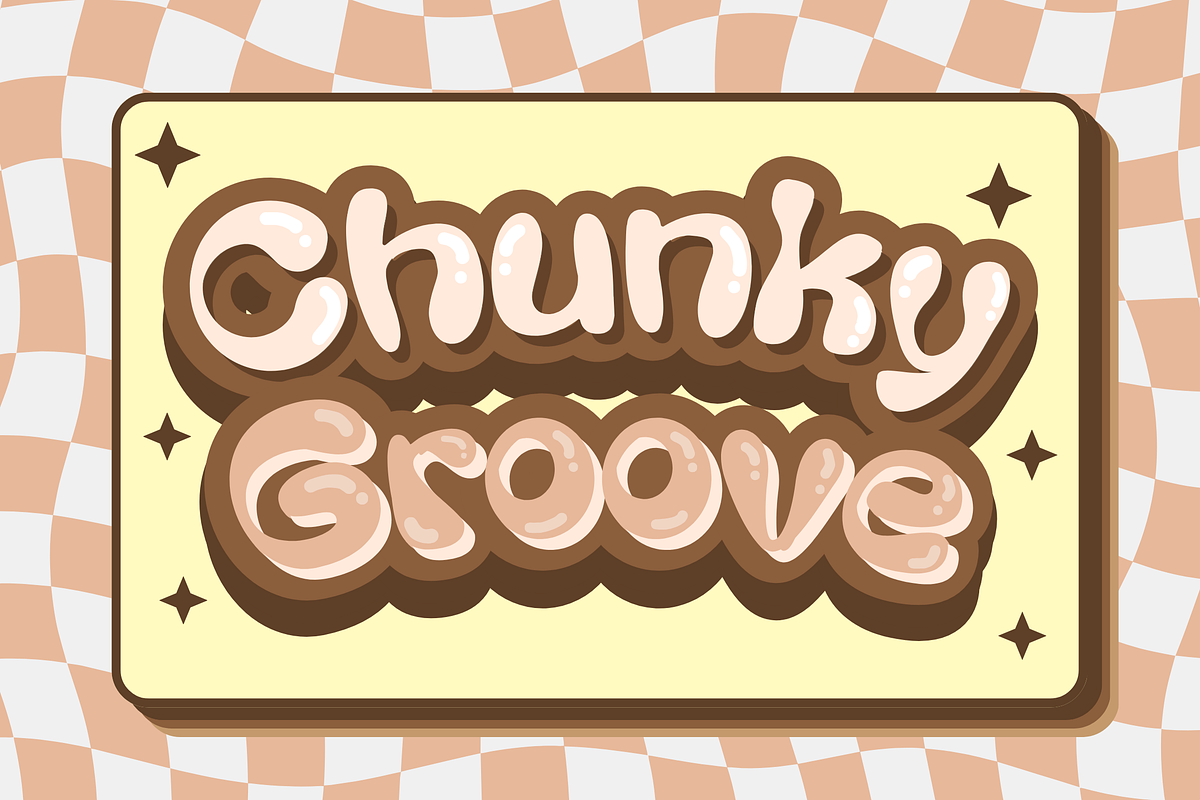 Chunky Groovy Fancy Font, a Font by Brand_Hero (Photo 1 of 12)