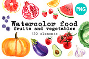 Watercolor food. Fruits & Vegetables, a Food Illustration by irina.vaneeva (Thumbnail 1 of 7)