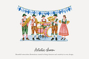 120 cute Oktoberfest clip art, a Seasonal Illustration by Poppy Lane Studio (Thumbnail 4 of 12)