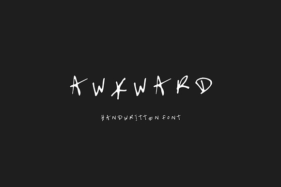 Handwritten Font - Awkward preview 6