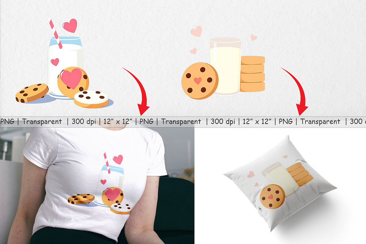 Milk Cookies Clipart, a Graphic by Artnoy (Photo 3 of 5)
