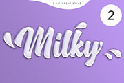 Milky Text Effect, a Layer Style Add-On by Evlogiev Studio (Thumbnail 3 of 7)