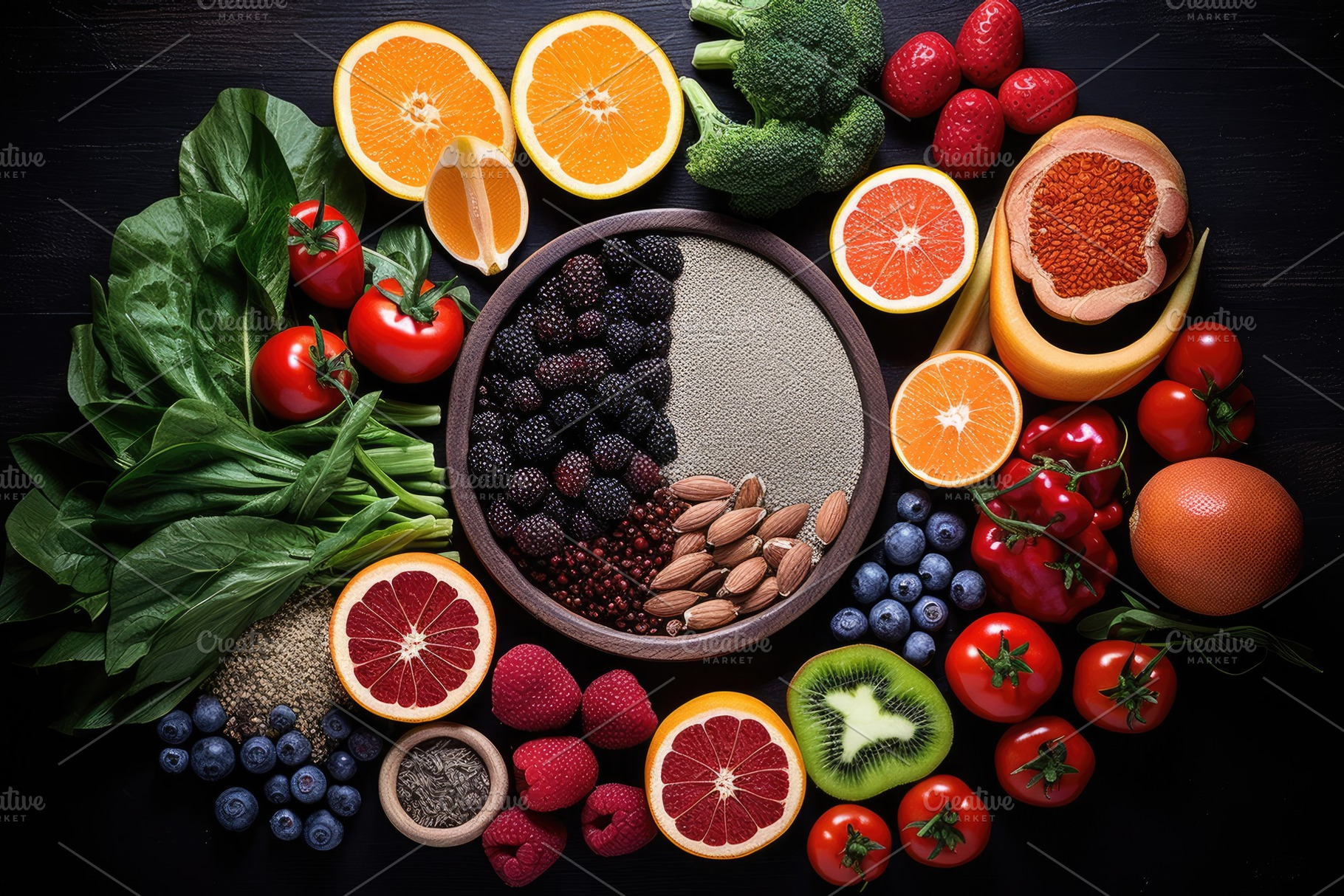 Healthy food background with fruits, a Photo by Iftikhar Alam