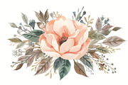 Watercolor Peony Floral Clipart Bund, a Graphic by Creativeshirt (Thumbnail 12 of 15)