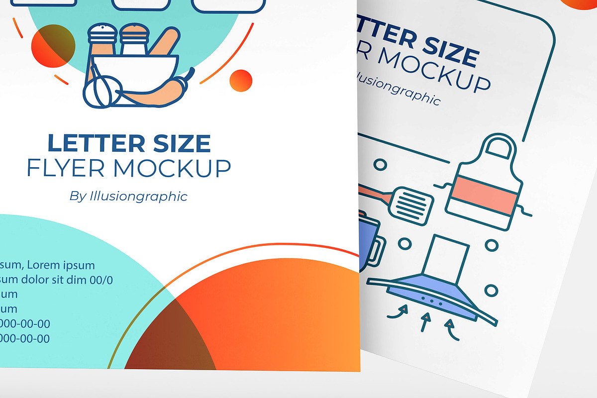 US Letter Size Flyer Mockup, an Advertising Mockup by Illusiongraphic (Photo 19 of 25)