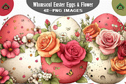Whimsical Easter Eggs & Flower Png, an Illustration by Craft Nest (Thumbnail 1 of 11)