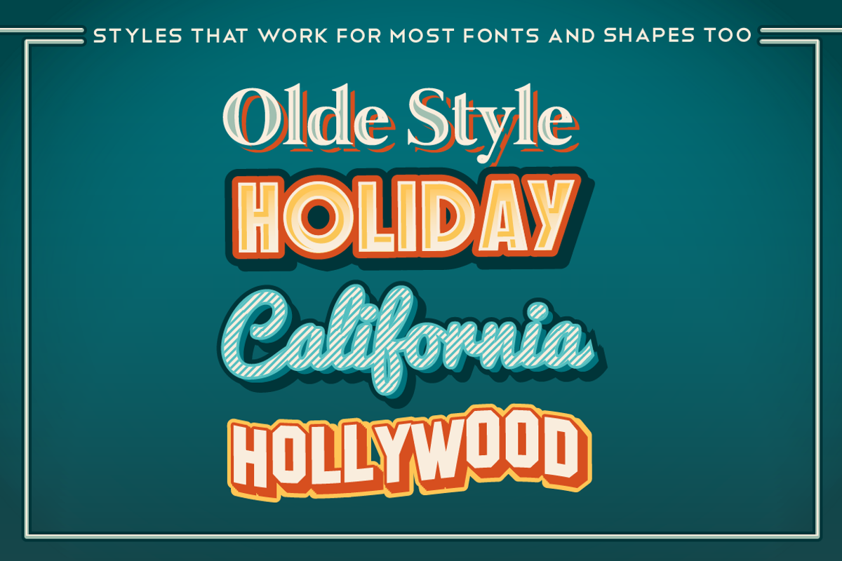 3D Vintage Graphic Style Pack, a Brushes & More by Vectricity Designs (Photo 4 of 5)