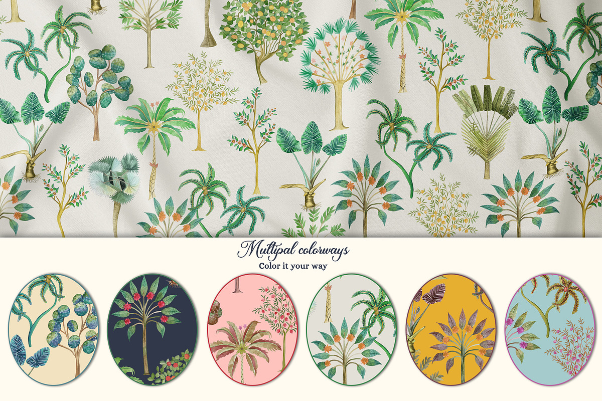 Botanic Poetry Prints & Patterns, a Pattern Graphic by GND ART STUDIO