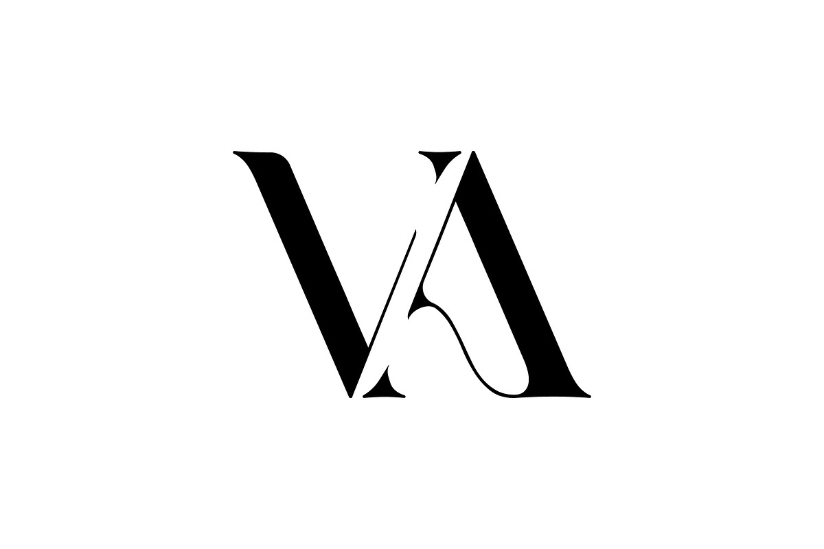 Stylish VA Monogram Logo in Blue Ton, a Branding & Logo Template by Salman Shop (Photo 4 of 4)
